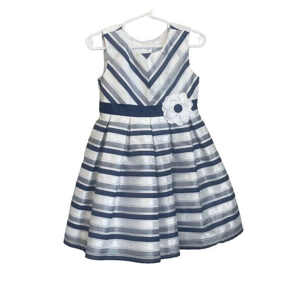 Jona Michelle Toddler Girls Special Occasion Dress Sleeveless Blue 3T Holiday - Picture 1 of 10